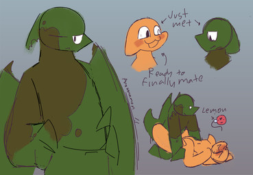 anthro blush blush_lines brown_scar chest_scar duo facial_scar female gradient_background green_body heterochromia impregnation impregnation_attempt impregnation_kink impregnation_request intraspecies male male/female multicolored_body orange_body ovum ovum_penetration ovum_with_face ovum_with_heart scar simple_background sperm_cell tail toony toony_expression wings arsinnamon mythology lime_(arsinnamon) orange_(arsinnamon) dragon mythological_creature mythological_scalie scalie absurd_res hi_res signature