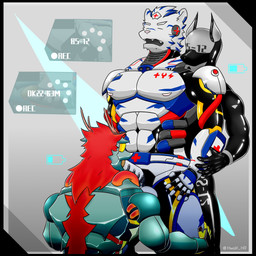 anal anal_penetration anthro charging cybernetics electricity fellatio genitals group latex machine male male/male oral penetration penile penis sex trio hwolfhr mythology bs_12 dk22_63m medic_tiger android canid canine canis cyborg domestic_dog dragon felid mammal mythological_creature mythological_scalie pantherine robot scalie tiger 1:1 hi_res