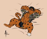 anthro clothing feet jockstrap male navel simple_background slightly_chubby slightly_chubby_male solo underwear aereous josh_(joshdan) domestic_cat felid feline felis mammal digital_media_(artwork) hi_res