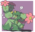 ambiguous_gender annoyed duo hug plant simple_background oagoner nintendo pokemon elemental_creature flora_fauna generation_5_pokemon maractus pokemon_(species)