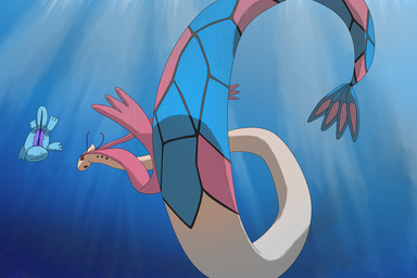 ambiguous_gender blue_body dot_eyes duo feral fully_submerged open_mouth red_body simple_eyes smile swimming tail tan_body underwater water lazy_amp nintendo pokemon generation_2_pokemon generation_3_pokemon milotic pokemon_(species) quagsire 2009 3:2 cel_shading digital_drawing_(artwork) digital_media_(artwork) shaded
