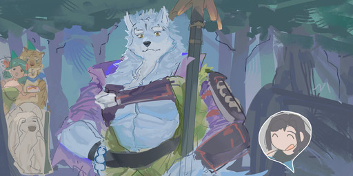 anthro black_nose clothed clothing elderly fur grey_body grey_fur group male muscular muscular_anthro muscular_male pecs plant solo_focus split_form striped_body striped_fur stripes tree aican5151 sdorica hestia_(sdorica_sunset) law_(sdorica) miranda_alonso pang_(sdorica) yan-bo aquatic canid canine canis capybara caviid felid human mammal merfolk pantherine rodent tiger wolf absurd_res hi_res