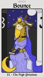 armband book breasts card card_template clothing ear_piercing ear_ring eyewear female fortune_telling glasses hat headgear headwear jewelry major_arcana moon necklace piercing ring_piercing robe tarot tarot_card text the_high_priestess_(tarot) run_rabbit_bounce giraffe giraffid mammal english_text hi_res