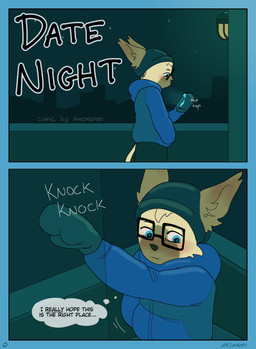 anthro biped blush eyewear glasses male night slim_anthro slim_male solo star text mazmaven domestic_cat felid feline felis mammal absurd_res comic cover cover_art cover_page english_text hi_res
