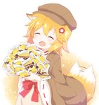 accessory blessed_image blush clothed clothing eyes_closed female hair hair_accessory hat headgear headwear holding_object jacket orange_hair solo tail tail_motion tailwag topwear young young_humanoid araki495 sewayaki_kitsune_no_senko-san senko-san animal_humanoid canid canid_humanoid canine canine_humanoid fox_humanoid humanoid mammal mammal_humanoid 2020 hi_res