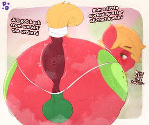 anus backsack balls big_anus big_butt blonde_hair blonde_mane blush bodily_fluids bulge butt clothed clothing dialogue equine_anus feral freckled_butt freckled_face freckles fur genitals green_eyes hair inviting inviting_to_sex jockstrap jockstrap_bulge jockstrap_only looking_back male mane presenting presenting_anus presenting_balls presenting_hindquarters puffy_anus red_body red_fur solo sweat sweatdrop sweaty_butt tail text topless underwear underwear_only yellow_tail pony_dreaming friendship_is_magic hasbro my_little_pony big_macintosh_(mlp) earth_pony equid equine horse mammal pony absurd_res english_text hi_res