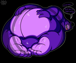 anthro backsack balls barefoot big_butt bodily_fluids butt clothing dialogue feet genitals hand_on_butt hat headgear headwear looking_at_viewer male overweight overweight_anthro overweight_male rear_view simple_background solo speech_bubble sweat sweaty_body sweaty_butt sweaty_feet talking_to_viewer teeth text tongue tongue_out top_hat wet gorochuinboxers five_nights_at_freddy's five_nights_at_frickbear's_(series) freddy_fazbear's_pizzeria_simulator scottgames mr._hippo_(fnaf) mr._hippo_(frickbear's) common_hippopotamus hippopotamid mammal 2026 6:5 absurd_res colored digital_drawing_(artwork) digital_media_(artwork) english_text hi_res