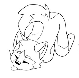 anthro ass_up blep cheek_tuft eyes_closed facial_tuft head_tuft male raised_tail solo tail tongue tongue_out tuft young young_anthro young_male minishadefox ruke_(minishadefox) canid canine canis domestic_dog mammal hi_res monochrome