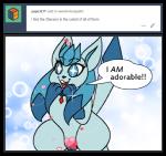 2018 alpha_channel animal_genitalia animal_pussy blue_pussy border canid canine canine_genitalia canine_pussy casual_nudity censored collar dialogue eeveelution english_text fan_character female feral freya_howell generation_4_pokemon genitals glaceon heart_symbol ineffective_censorship mammal nintendo open_mouth pokemon pokemon_(species) pokemon_mystery_dungeon pussy simple_background softestpuffss solo spike_chunsoft teeth text tongue transparent_border vaginal wanderlust