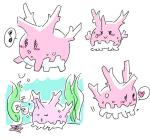 ambiguous_gender blush eyes_closed heart_symbol musical_note musical_symbol sleeping solo symbol underwater water unknown_artist nintendo pokemon anthozoan cnidarian corsola generation_1_pokemon generation_2_pokemon marine pokemon_(species) starmie