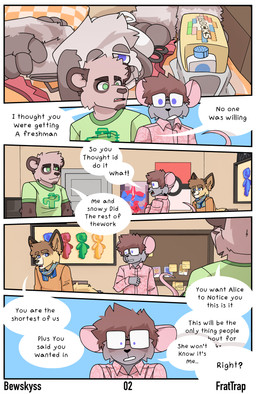 anthro baby_powder college_dorm diaper shy speech_bubble text bewskyss bear canid canine fennec_fox fox giant_panda mammal mouse murid murine rodent true_fox absurd_res comic english_text hi_res