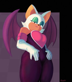 anthro armwear big_breasts biped bodysuit breasts camel_toe clothing elbow_gloves female female_anthro gloves handwear looking_at_viewer looking_down low-angle_view presenting simple_background skinsuit smile smiling_at_viewer smirk smirking_at_viewer solo tight_clothing wings bunpicker sega sonic_the_hedgehog_(series) rouge_the_bat bat mammal 2025 absurd_res digital_media_(artwork) hi_res portrait signature three-quarter_portrait