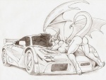 ass_up bent_over breasts butt car curved_horn female genitals horn membrane_(anatomy) membranous_wings non-mammal_breasts nude on_hood presenting presenting_hindquarters pussy raised_tail solo tail vehicle wings zavian european_mythology mclaren mclaren_f1 mythology kirianna kirianna_tatsukao_(rithnok) dragon mythological_creature mythological_scalie scalie western_dragon 2010 black_and_white monochrome sketch