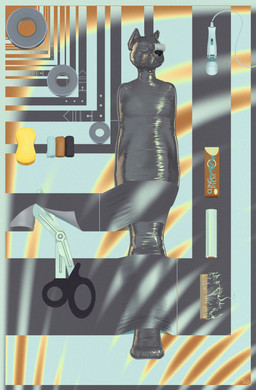abstract_background ambiguous_gender anthro bandage bdsm bondage bound box container gag hitachi_magic_wand lying mummification on_back plastic_wrap restrained_arms restrained_legs scissors sex_toy solo sponge tape tape_bondage tape_gag taped_arms taped_legs vibrator wand_vibrator poiuytrew hitachi ambiguous_species canid mammal digital_media_(artwork) hi_res