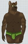 5_fingers anthro belly biped body_hair briefs briefs_only brown_body brown_claws brown_eyebrows brown_fur brown_hair brown_inner_ear_fluff brown_nipples brown_nose bulge checkered checkered_background claws clothed clothing eyebrows eyewear fingers fur glasses green_briefs green_clothing green_eyes green_underwear hair happy_trail inner_ear_fluff looking_at_viewer male male_anthro markings multicolored_body navel nipples overweight overweight_anthro overweight_male partially_clothed partially_clothed_male pattern_background simple_background smile solo standing striped_arms striped_body striped_legs striped_markings stripes topless tuft underwear underwear_only whiskers white_background white_sclera unsafescapewolf roads_yet_traveled mylo_(roads_yet_traveled) hyena mammal striped_hyena 2024 digital_drawing_(artwork) digital_media_(artwork) hi_res portrait three-quarter_portrait