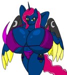 anthro big_breasts breasts clothing equid equine female hasbro hi_res horn huge_breasts large-rarge mammal my_little_pony mythological_creature mythological_equine mythology solo winged_unicorn wings