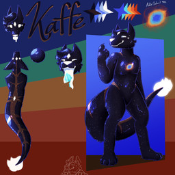 ambiguous_gender anthro solo schocoa_(artist) kaffe_(schocoa) canid canine goo_creature hybrid mammal 1:1 absurd_res hi_res model_sheet