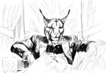 anthro chair clothed clothing cocaine drugs furniture glass male movie_reference simple_background solo suit three_piece_suit general_proton microsoft scarface_(1983) the_elder_scrolls scarface tony_montana felid humanoid khajiit mammal absurd_res digital_drawing_(artwork) digital_media_(artwork) hi_res monochrome