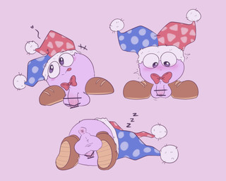 anus armless backsack balls big_balls biped blush blush_stickers bow_tie censor_bar censored_genitalia censored_penis clothing disproportionate_genitalia flaccid fluffy_balls fool's_hat foreskin fur genitals hat headgear headwear humanoid_genitalia humanoid_penis ineffective_censorship looking_at_genitalia looking_at_own_penis looking_at_penis looking_at_self lying male on_front penis perineum puffy_anus purple_anus purple_balls purple_body purple_eyes purple_fur purple_penis purple_perineum sleeping small_penis solo sound_effects tongue tongue_out vowelless vowelless_sound_effect zzz ariarik_o0 kirby_(series) nintendo marx_(kirby) waddling_head 2023 5:4 censored digital_drawing_(artwork) digital_media_(artwork) english_description hi_res multiple_images