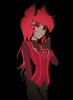 big_breasts black_background breasts clothed clothing crossgender eyewear female monocle mtf_crossgender simple_background solo teeth yellow_teeth enaic31 hazbin_hotel hellaverse alastor_(hazbin_hotel) animal_humanoid deer deer_humanoid demon demon_humanoid humanoid mammal mammal_humanoid absurd_res hi_res