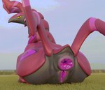 anal_wink anus big_butt butt detailed_background female feral gaping gaping_anus genitals half-closed_eyes narrowed_eyes outside pink_anus pink_pussy pupils pussy sitting slit_pupils solo yellow_eyes zevex nintendo pokemon generation_5_pokemon pokemon_(species) scolipede 3d_(artwork) 3d_animation animated digital_media_(artwork) short_playtime