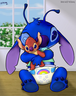 4_fingers 4_toes ageplay ambiguous_gender antennae_(anatomy) anthro blue_eyes blue_pawpads clean_diaper clothed clothing diaper dipstick_antennae ears_down feet fingers head_tuft holding_object holding_plushie infantilism inside looking_at_viewer multicolored_antennae notched_ear object_in_mouth one_eye_closed pacifier pacifier_in_mouth pawpads pivoted_ears plushie purple_nose roleplay sitting solo toes tuft wearing_diaper young young_ambiguous young_anthro transgressor disney lilo_and_stitch experiment_627 stitch_(lilo_and_stitch) alien experiment_(lilo_and_stitch) 4:5