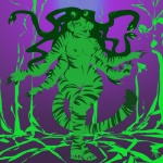 4_arms anthro biped breasts female living_hair multi_arm multi_limb nipples nude pseudo_hair simple_background snake_hair solo standing deervvitch european_mythology greek_mythology mythology krinn alien felid gorgon hybrid mammal pantherine reptile scalie snake tiger 1:1 flat_colors