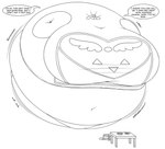 air_inflation anthro belly belly_expansion big_belly big_breasts black_eyes body_inflation breast_expansion breasts chair clothing creaking dialogue expansion female floating furniture horn huge_belly huge_breasts hyper hyper_belly hyper_breasts hyper_inflation immobile inflation inflation_fetish motion_lines navel onomatopoeia panties pie_tin plate puffed_cheeks robe simple_background solo sound_effects speech_bubble spherical_inflation table text three-quarter_view tight_clothing underwear white_background white_body white_clothing white_ears white_horn white_panties white_robe white_underwear thaliaglacyswells undertale_(series) toriel bovid caprine goat mammal 2025 black_and_white digital_media_(artwork) english_text hi_res monochrome