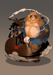 anthro asian_clothing balls belly brown_body brown_fur clothing east_asian_clothing fundoshi fur genitals happi_(clothing) japanese_clothing kemono male moobs nipples overweight overweight_anthro overweight_male solo text underwear jmeo1230 canid canine mammal raccoon_dog tanuki 2020