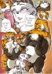 anthro anthro_on_anthro bear better_late_than_never black_body black_fur black_nose blue_eyes bodily_fluids breasts comic daigaijin dialogue dreamworks english_text erection exclamation_point face_hugging felid fellatio female fur genitals giant_panda green_eyes group group_sex interspecies kung_fu_panda leopard licking lift_job male male/female mammal master_po_ping master_tigress multicolored_body multicolored_fur nude oral oral_penetration orange_body orange_fur painting_(artwork) pantherine penetration penile penis penis_on_face pussy red_eyes saliva sex smile snow_leopard song_(kung_fu_panda) speech_bubble text threesome tiger tongue tongue_out traditional_media_(artwork) trio watercolor_(artwork) white_body white_fur