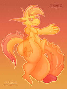 animal_genitalia anthro balls big_balls big_butt big_penis bottom_heavy butt claws curvy_figure femboy fur genitals hair huge_balls huge_butt huge_penis hyper hyper_genitalia long_ears male multicolored_body multicolored_fur nude penis red_hair sheath short_male shortstack shortstack_male side_view simple_background slightly_chubby smile tail thick_thighs vein veiny_penis wide_hips young young_male art_imaniac oliver_(art_imaniac) humanoid unknown_species 3:4 hi_res young_(lore)