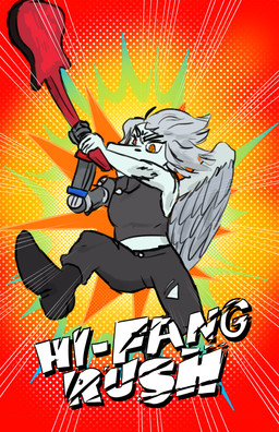 anthro blue_body bottomwear clothed clothing electric_guitar feathered_wings feathers female grey_hair guitar hair long_hair mechanical_arm musical_instrument orange_eyes pants plucked_string_instrument solo string_instrument text torn_bottomwear torn_clothing torn_pants wings unknown_artist cavemanon_studios goodbye_volcano_high hi-fi_rush ko_op_(game_developer) microsoft snoot_game tango_gameworks fang_(gvh) prehistoric_species pterosaur reptile scalie absurd_res crossover english_text hi_res nonbinary_(lore)