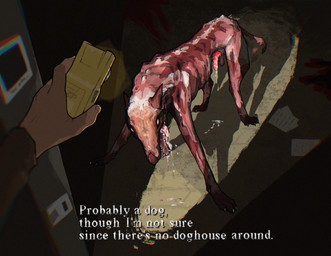4_toes 5_fingers anatomically_correct anatomically_correct_genitalia animal_genitalia animal_penis balls blood blood_in_mouth bodily_fluids bone canine_genitalia canine_penis creepy dialogue dominant dominant_feral dominant_male dripping drooling ears_back emaciated exposed_bone exposed_muscle fangs feet feral fingers first_person_view flashlight genital_fluids genitals glowing glowing_eyes high-angle_view inside knot knotted_penis leaking_precum looking_at_viewer male open_mouth paper penis pivoted_ears pov_hands precum precum_drip precum_on_ground saggy_balls saliva saliva_drip saliva_on_tongue saliva_string shadow smile solo spread_legs spreading standing tail tail_motion tailwag teeth text three-quarter_view toes tongue tongue_out toony hotdogmeat konami silent_hill canid canine canis domestic_dog groaner_(silent_hill) mammal monster 2025 digital_media_(artwork) english_text hi_res