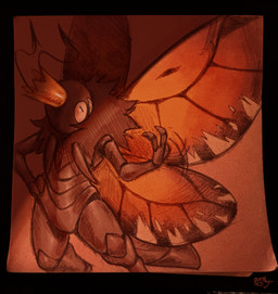 3_fingers ambiguous_gender antennae_(anatomy) anthro arthropod_abdomen biped black_antennae black_body casual_nudity crown drawing_(object) evil_grin eyespots fingers gesture grin hand_gesture hand_on_hip headgear markings monotone_body motion_lines multicolored_wings nude orange_wings paper pupils ruff small_pupils smile solo teeth toothy_grin wings qephyr disney hoppers_(disney) pixar titus_(hoppers) arthropod butterfly insect lepidopteran monarch_butterfly digital_media_(artwork) hatching_(art) hi_res monochrome sepia shaded