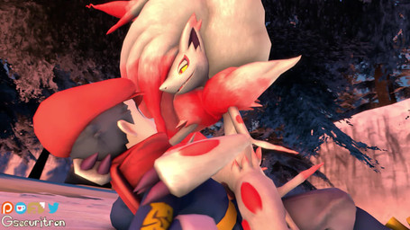 animal_genitalia animal_vulva anthro anthro_penetrated canine_genitalia canine_vulva claws clothed clothed_sex clothing cowgirl_position duo female female_on_human female_on_top female_penetrated finger_claws forest from_front_position genitals human_on_anthro human_penetrating human_penetrating_anthro interspecies looking_at_another male male/female male_on_anthro male_penetrating male_penetrating_female on_bottom on_top penetration penile penile_penetration penis_in_vagina plant pokephilia romantic sex tree vaginal vaginal_penetration vulva glitched_securitron nintendo pokemon rei_(pokemon) generation_8_pokemon hisuian_form hisuian_zoroark human mammal pokemon_(species) regional_form_(pokemon) 16:9 3d_(artwork) 3d_animation animated digital_media_(artwork) hi_res no_sound short_playtime source_filmmaker_(artwork) video widescreen