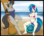 5_toes alternate_form anthro anthrofied areola areola_slip ball barefoot beach bedroom_eyes big_breasts bikini black_body black_border black_fur black_hair black_tail blue_body blue_clothing blue_fur blue_hair blue_one-piece_swimsuit blue_swimwear blue_tail blush border bottomwear breasts camel_toe cleavage clothed clothing cloud crotch_lines cutie_mark day duo eyebrows eyelashes eyewear eyewear_on_head feet female fingers fluffy fluffy_hair fluffy_tail front_view fur glistening glistening_areola glistening_breasts glistening_eyes glistening_eyewear glistening_sunglasses grass grey_areola grey_body grey_fur hair hair_between_eyes half-closed_eyes hand_behind_head horn humanoid_feet leaning light long_hair long_tail looking_at_viewer looking_forward messy_hair monotone_body monotone_breasts monotone_fur monotone_horn multicolored_body multicolored_clothing multicolored_fur multicolored_hair multicolored_one-piece_swimsuit multicolored_swimwear multicolored_tail narrowed_eyes navel nipple_outline on_one_leg one-piece_swimsuit outside palm_tree plant plantigrade pointy_ears pose prick_ears purple_bikini purple_bottomwear purple_clothing purple_eyes purple_swimwear purple_topwear red_eyes sand seaside seductive shadow short_snout sitting sitting_on_ball skimpy sky small_waist smile snout speaker spiky_hair spread_legs spreading standing sunglasses sunglasses_on_head sunlight swimwear tail teeth thick_thighs tight_bikini tight_bottomwear tight_clothing tight_swimwear tight_topwear toes topwear tree two-piece_swimsuit two_tone_body two_tone_clothing two_tone_fur two_tone_hair two_tone_one-piece_swimsuit two_tone_swimwear two_tone_tail unicorn_horn water white_body white_clothing white_fur white_horn white_one-piece_swimsuit white_swimwear wide_hipped_female wide_hips kloudmutt friendship_is_magic hasbro my_little_pony mythology octavia_(mlp) vinyl_scratch_(mlp) earth_pony equid equine horse mammal mythological_creature mythological_equine pony unicorn 2013 6:5 digital_media_(artwork) hi_res watermark