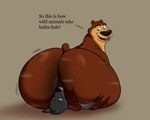 anal anthro big_butt black_body black_ears black_eyes black_fur black_nose bodily_fluids brown_body brown_ears brown_eyes brown_fur brown_tail butt duo facesitting fur grey_body grey_fur half-closed_eyes hand_on_butt huge_butt looking_at_another looking_back looking_pleasured lying male male/male male_rimmed male_rimming male_rimming_male motion_lines multicolored_body multicolored_fur musk musk_clouds narrowed_eyes on_back oral question_mark rear_view rimming rimming_male sex sharp_teeth short_tail sitting_on_another smile sweat tail teeth text thick_thighs three-quarter_view tongue two_tone_body two_tone_fur colossalstars open_season boog_(open_season) bear canid canine canis domestic_dog mammal ursine 2025 5:4 digital_media_(artwork) english_text hi_res