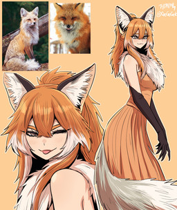 armwear biped black_armwear black_clothing black_elbow_gloves black_gloves black_handwear blep blush blush_lines boa_(clothing) breasts brown_ears brown_eyes claws clothed clothed_female clothed_humanoid clothing creature_and_personification dipstick_tail dress elbow_gloves eyebrows eyelashes female female_humanoid feral finger_claws fingers fluffy fluffy_tail fully_clothed fully_clothed_female fully_clothed_humanoid gloves hair handwear highlights_(coloring) humanoid_hands humanoidized inner_ear_fluff light_body light_skin long_hair looking_at_viewer markings medium_breasts multicolored_hair multicolored_tail one_eye_closed orange_background orange_clothing orange_dress orange_hair photo_reference ponytail pupils reference_inset side_view simple_background slim slim_female slim_humanoid slit_pupils smile solo standing tail tail_markings tan_inner_ear tan_tail tongue tongue_out tuft two_tone_hair two_tone_tail white_hair white_highlights white_inner_ear_fluff white_tail wink gegegekman animal_humanoid canid canid_humanoid canine canine_humanoid fox fox_humanoid humanoid mammal mammal_humanoid 2025 bust_portrait colored digital_media_(artwork) hi_res multiple_images portrait reference_image shaded signature three-quarter_portrait
