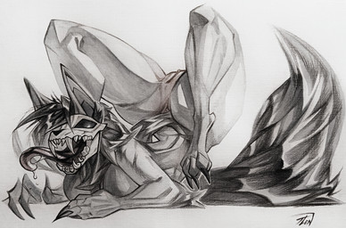 anthro black_body black_tongue bone breasts butt claws contortionism creepy female flexible genitals skull skull_head tongue trading_card vulva tlen_borowski scp_foundation scp-1471-a canid canine malo mammal absurd_res hi_res painting_(artwork) traditional_media_(artwork) traditional_painting_(artwork)