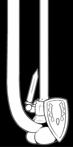 anthro armor balls balls_on_ground big_balls big_penis black_background black_eyes black_nose cheek_tuft facial_tuft genitals glans head_tuft holding_melee_weapon holding_object holding_shield holding_sword holding_weapon huge_balls huge_penis humanoid_genitalia humanoid_penis hyper hyper_balls hyper_genitalia hyper_penis long_neck long_penis male male_anthro melee_weapon open_mouth open_smile outline penis shield simple_background smile solo standing sword tongue tongue_out tuft weapon white_outline unowo undertale undertale_(series) greater_dog canid canine canis domestic_dog mammal 2024 absurd_res black_and_white digital_media_(artwork) hi_res long_image monochrome tall_image