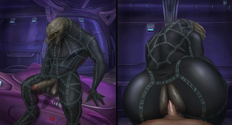 anal anal_penetration balls big_butt bodily_fluids butt clothing detailed_background duo faceless_character faceless_human faceless_male genital_fluids genitals hand_on_penis human_on_humanoid human_penetrating human_penetrating_humanoid humanoid_genitalia humanoid_penetrated humanoid_penis interspecies looking_at_viewer looking_back male male/male male_penetrated male_penetrating male_penetrating_male mandibles penetration penile penile_penetration penis power_bottom precum sex sitting solo_focus sweat brouva halo_(series) microsoft xbox_game_studios arbiter_(halo) alien human humanoid mammal monster sangheili absurd_res hi_res
