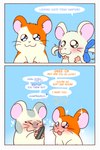 blush dialogue male male/male sunflower_seed text crushpepper hamtaro_(series) bijou_(hamtaro) hamtaro oxnard_(hamtaro) cricetid hamster mammal rodent 2:3 digital_media_(artwork) english_text hi_res tagme