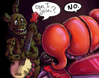 banjo_(instrument) duo electronics exposed_endoskeleton glistening machine microphone musical_instrument on_model plucked_string_instrument string_instrument text strangemakesart tristastrange01 five_nights_at_freddy's five_nights_at_freddy's_3 scottgames sister_location circus_baby_(fnaf) springtrap_(fnaf) animatronic human lagomorph leporid mammal rabbit robot 2016 absurd_res digital_media_(artwork) hi_res daughter_(lore) father_(lore) father_and_child_(lore) father_and_daughter_(lore) parent_(lore) parent_and_child_(lore) parent_and_daughter_(lore)
