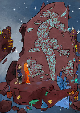 anthro barefoot duo feet landscape male painting_(object) painting_on_wall star nohum mythology nohum_(nohum) amur_leopard dragon felid feline humanoid jaguar leopard mammal mythological_creature mythological_scalie pantherine persian_leopard scalie absurd_res hi_res