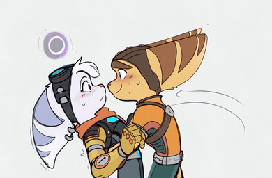anthro circle_button clothed clothed_female clothed_male clothing cybernetic_arm cybernetic_limb duo eyewear eyewear_on_head female fur goggles goggles_on_head hair male male/female tail white_body white_fur white_hair yellow_body yellow_fur time_fluffy500 circle_prompt_(god_of_war) ratchet_and_clank sony_corporation sony_interactive_entertainment ratchet_(ratchet_and_clank) rivet_(ratchet_and_clank) lombax mammal