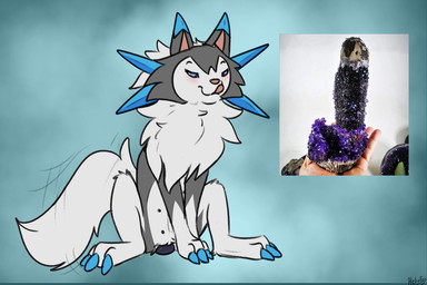 animal_genitalia animal_vulva blush canine_genitalia canine_vulva claws dildo female feral fluffy fluffy_tail fur genitals magnetic multi_nipple nipples paws sex_toy simple_background smile solo tail teasing tongue tongue_out vulva white_body white_fur conditional_dnp heliofox nintendo pokemon celeste_(heliofox) fan_character canid canine canis generation_7_pokemon lycanroc mammal midday_lycanroc pokemon_(species) 3:2 digital_media_(artwork)