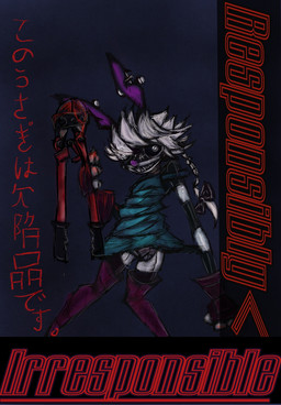 alternative_fashion anthro black_eyes blood blood_on_clothing blood_on_hand bodily_fluids braided_hair bulge clothing dress female fingerless_gloves gloves hair handwear legwear loli machine markings mask mutilation panties pose punk rabbit_ears round_nose seam_(sewing) sharp_teeth smile solo stockings striped_body stripes teeth text tools underwear white_hair wounded young burdog naid-y_ampluta android animal_humanoid humanoid lagomorph lagomorph_humanoid leporid leporid_humanoid mammal mammal_humanoid rabbit robot robot_humanoid comic cover cover_art hi_res
