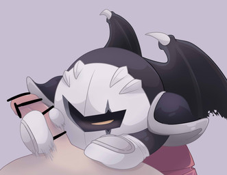 biped black_body blush censor_bar censored_genitalia censored_penis claws duo genitals grey_background handjob humanoid_genitalia humanoid_penis ineffective_censorship male male/male mask membrane_(anatomy) membranous_wings mostly_offscreen_character motion_lines not_furry one_eye_obstructed penile penis sex shadow_face simple_background solo_focus tan_body tan_penis tan_skin three-quarter_view wearing_mask wing_claws wings yellow_eyes ariarik_o0 kirby_(series) kirby_and_the_amazing_mirror nintendo dark_meta_knight human mammal waddling_head 2021 censored digital_drawing_(artwork) digital_media_(artwork) hi_res