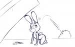 16:10 anthro box canid canine container disney duo exclamation_point female fox gokhan16 hidden inner_ear_fluff judy_hopps kneeling lagomorph leporid long_ears male mammal monochrome nick_wilde plant question_mark rabbit shrub surprise tuft widescreen zootopia