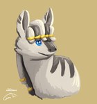 accessory blue_eyes dreadlocks feral grey_body hair_accessory hair_tie male mane stripes gyrotech scruffasus hasbro my_little_pony ruzeth equid equine mammal zebra